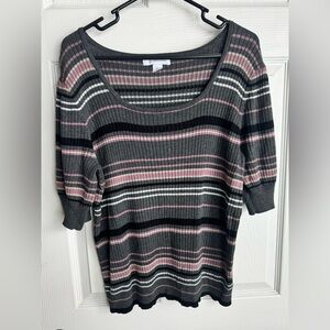 Liz Claiborne Multicolor Striped Women's Sweater